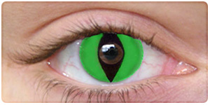 Green Reptile Colored contacts for Halloween